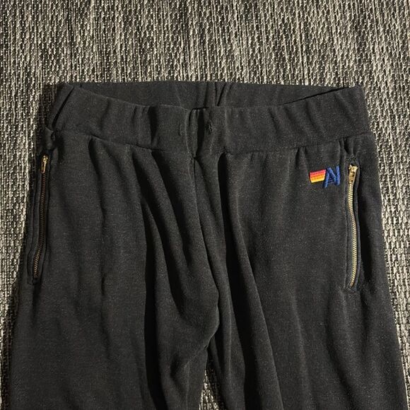 Aviator Nation Dark Gray Rainbow Prism Jogger Pants Size Large - Picture 3 of 8